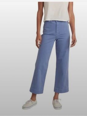 MARINE LAYER High-Rise Wide Leg Jeans in Periwinkle Blue 14